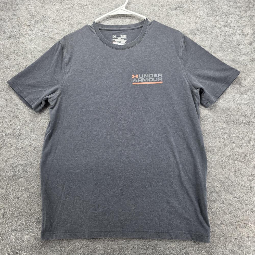 Under Armour Shirt Mens Small Gray Neatgear Loose Fit Athletic Performance Logo